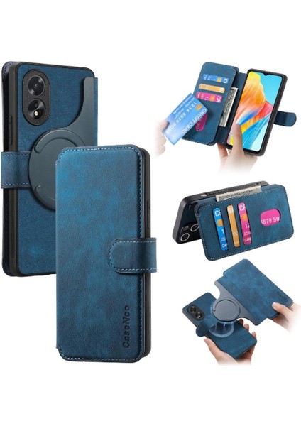 Oppo A38 4g Kart Standı Cüzdan Retro Mıknatıs Koruyucu Malzeme Için Flip Case (Yurt Dışından)