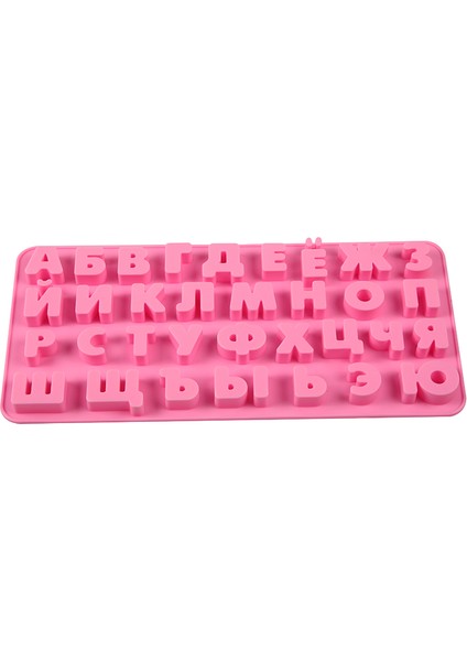 Pembe Stil 3D Rus Alfabesi Silikon Kalıp Harf Çikolata Kalıbı Pasta Dekorasyon Araçları Tepsi Fondan Kalıplar Jöle Kurabiye Pişirme Kalıbı (Yurt Dışından) fiyatları