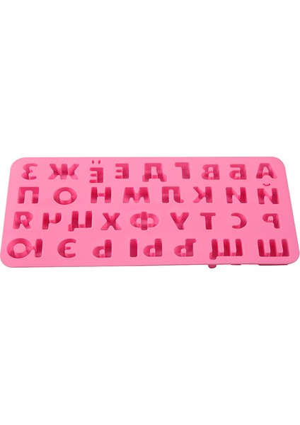 Pembe Stil 3D Rus Alfabesi Silikon Kalıp Harf Çikolata Kalıbı Pasta Dekorasyon Araçları Tepsi Fondan Kalıplar Jöle Kurabiye Pişirme Kalıbı (Yurt Dışından) fırsatları