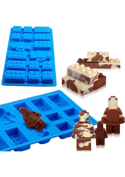 Ordu Yeşili Tarzı Üçlü Robot Pasta Kalıbı 3D Silikon Mousse Çikolata Şeker Hamuru Tatlı Pişirme Kalıbı Fondan Pasta Dekorasyon Aracı (Yurt Dışından) indirimleri