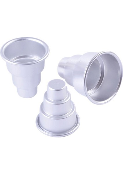 Trompet Tarzı Pratik Özel Puding Kalıbı Kendin Yap Mini 3 Katlı Cupcake Puding Çikolata Kek Kalıbı Fırın Tepsisi Kalıp Parti Yiyecek. (Yurt Dışından)