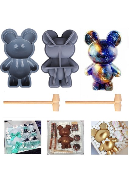 Çekiç 150X42MM Tarzı 3 Boyutlu Ayı Kırılabilir Çikolata Silikon Kalıp Kendin Yap Yaratıcı Mousse Pasta Kalıbı Pasta Dekorasyon Araçları Fırın Malzemeleri (Yurt Dışından) fiyatları