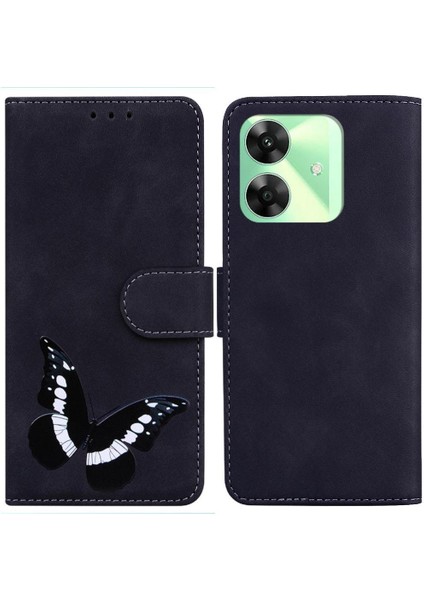 Realme C61 Kart Yuvaları Için Flip Case Kelebek Flip Folio Kapak Renk (Yurt Dışından)