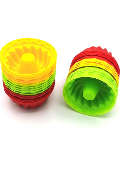 1 Adet Kırmızı Stil Yeniden Kullanılabilir Spiral Halka Pişirme Silikon Kalıp Donut Fırın Kupalar Kek Cupcake Liner Fırın Kalıbı Mutfak Ekmek Kek Süsleme Aracı (Yurt Dışından)