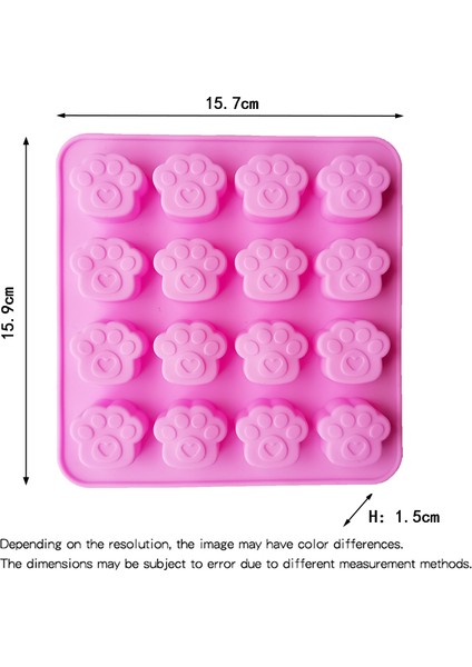 B-Pembe Tarzı Hayvan Karikatür Köpek Ayak Izli Kedi Pati Silikon Pasta Kalıbı Mousse Çikolata Kalıbı Puding Jöle Mutfak El Yapımı Pişirme Araçları (Yurt Dışından)