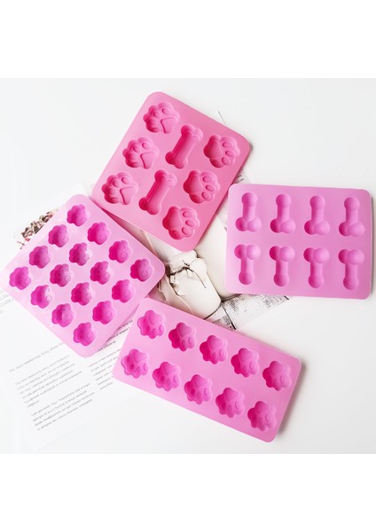 B-Pembe Tarzı Hayvan Karikatür Köpek Ayak Izli Kedi Pati Silikon Pasta Kalıbı Mousse Çikolata Kalıbı Puding Jöle Mutfak El Yapımı Pişirme Araçları (Yurt Dışından) modelleri