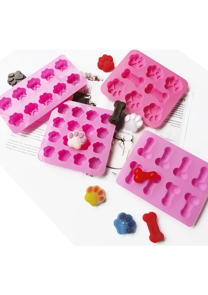 B-Pembe Tarzı Hayvan Karikatür Köpek Ayak Izli Kedi Pati Silikon Pasta Kalıbı Mousse Çikolata Kalıbı Puding Jöle Mutfak El Yapımı Pişirme Araçları (Yurt Dışından) indirimleri