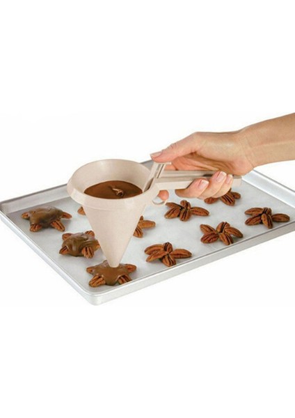 Bir Stil El Yapımı Fırın Huni Aracı Krem Hamur Çikolata Sıvı Dağıtıcı Pasta Kalıbı Kurabiye Cupcake Pankek Fırın Aracı (Yurt Dışından) fırsatları