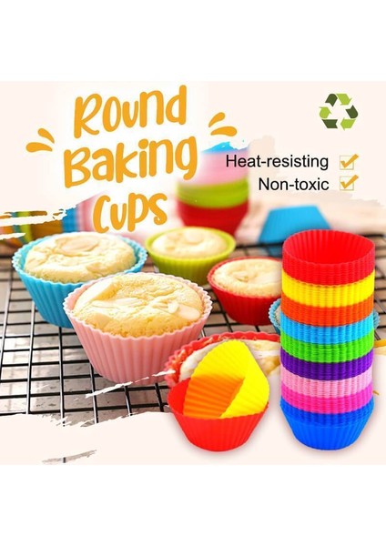 Gül Kırmızı Stili Silikon Cupcake Kalıbı Kendin Yap Krem Glasür Keki Yeniden Kullanılabilir Muffin Yapışmaz Kalıplar Mutfak Fırın Aksesuarları Dekorasyon Araçları (Yurt Dışından) fiyatları