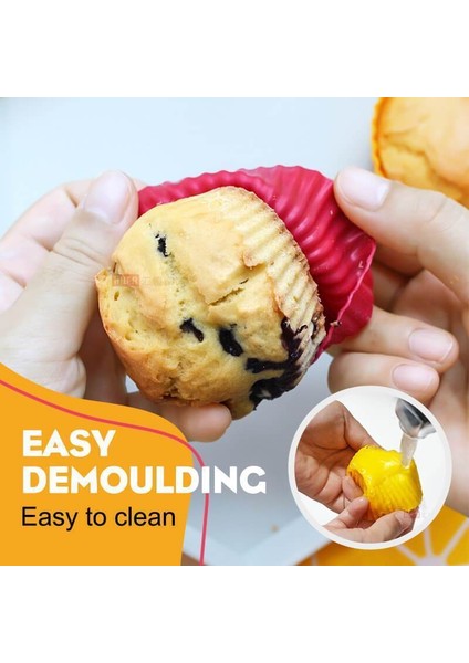 Gül Kırmızı Stili Silikon Cupcake Kalıbı Kendin Yap Krem Glasür Keki Yeniden Kullanılabilir Muffin Yapışmaz Kalıplar Mutfak Fırın Aksesuarları Dekorasyon Araçları (Yurt Dışından) modelleri