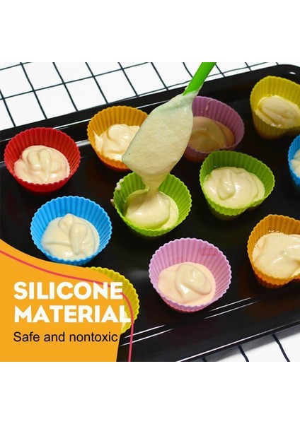 Gül Kırmızı Stili Silikon Cupcake Kalıbı Kendin Yap Krem Glasür Keki Yeniden Kullanılabilir Muffin Yapışmaz Kalıplar Mutfak Fırın Aksesuarları Dekorasyon Araçları (Yurt Dışından) indirimleri