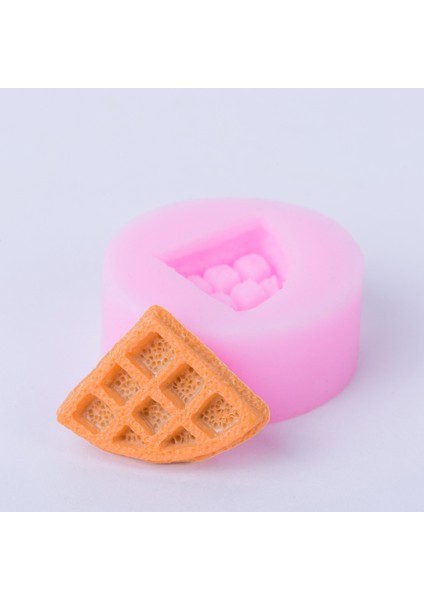 YF062 Vafle Kurabiye Silikon Kalıp - Vafle Bisküvi Kalıp Cupcake Topper Fondan Şeker Reçine Takı Şansı (Yurt Dışından)