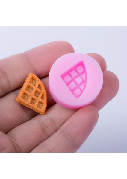 YF062 Vafle Kurabiye Silikon Kalıp - Vafle Bisküvi Kalıp Cupcake Topper Fondan Şeker Reçine Takı Şansı (Yurt Dışından)