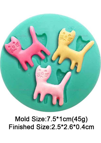 F0564XM Stili Kedi Silikon Kalıp Sevimli Kedi Stilleri Fırıncılık Fondan Pasta Süsleme Araçları Çikolata Şeker Cupcake Kendin Yap Mutfak Fırın Kalıbı (Yurt Dışından)