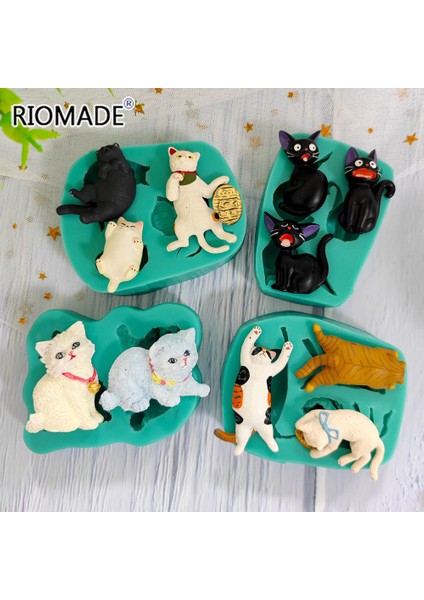 F0564XM Stili Kedi Silikon Kalıp Sevimli Kedi Stilleri Fırıncılık Fondan Pasta Süsleme Araçları Çikolata Şeker Cupcake Kendin Yap Mutfak Fırın Kalıbı (Yurt Dışından) modelleri