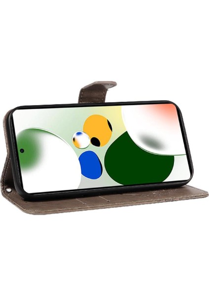 Xiaomi Poco X5 Pro 5g Için Flip Case Kredi Kartı Yuvası ile Kabartmalı Yüksek (Yurt Dışından)