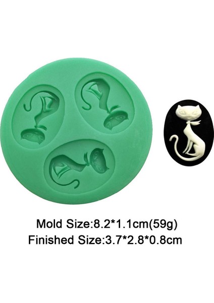 F0503XM Stili Kedi Silikon Kalıp Sevimli Kedi Stilleri Fırıncılık Fondan Pasta Süsleme Araçları Çikolata Şeker Cupcake Kendin Yap Mutfak Fırın Kalıbı (Yurt Dışından)