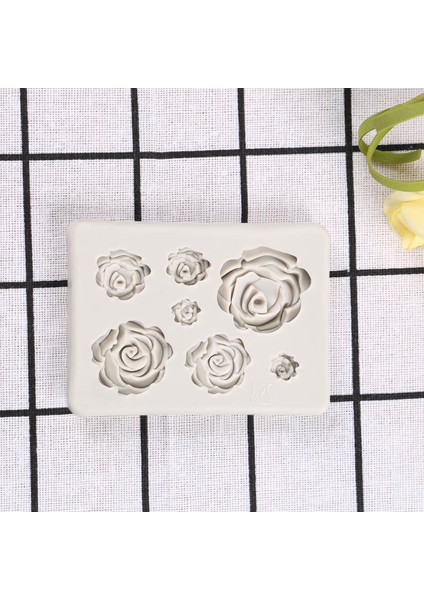 Gri Stil Gül Kalıbı Kendin Yap Çiçek Pişirme Silikon Kek Süsleme Aracı Pastacılık Fondan Şeker Hamuru Kalıbı Çikolata Bisküvi Kurabiye Mutfak (Yurt Dışından)
