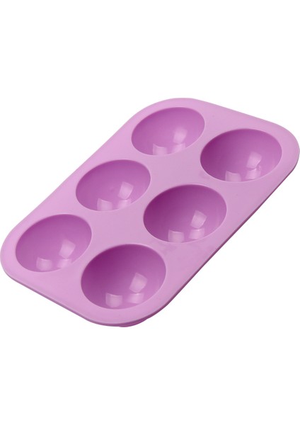 Mor Yarım Top Stili Kar Tanesi Çikolata Kalıbı Sabun Silikon Buz Tepsisi Pasta Xmas Noel Kalıbı 6 Boşluk Kendin Yap Fırın Pastacılık Araçları (Yurt Dışından)