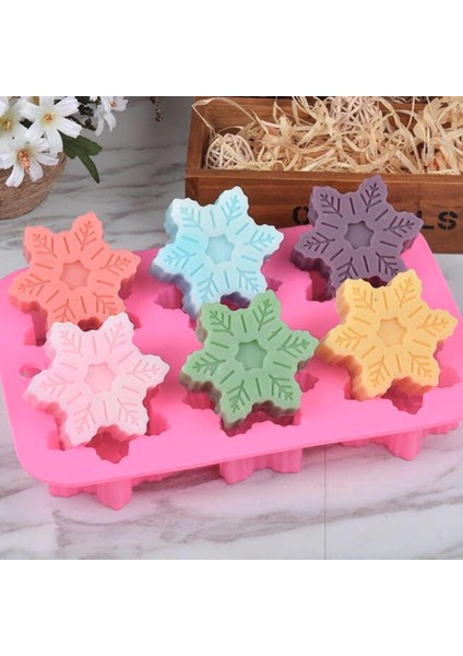 Mor Yarım Top Stili Kar Tanesi Çikolata Kalıbı Sabun Silikon Buz Tepsisi Pasta Xmas Noel Kalıbı 6 Boşluk Kendin Yap Fırın Pastacılık Araçları (Yurt Dışından) fiyatları