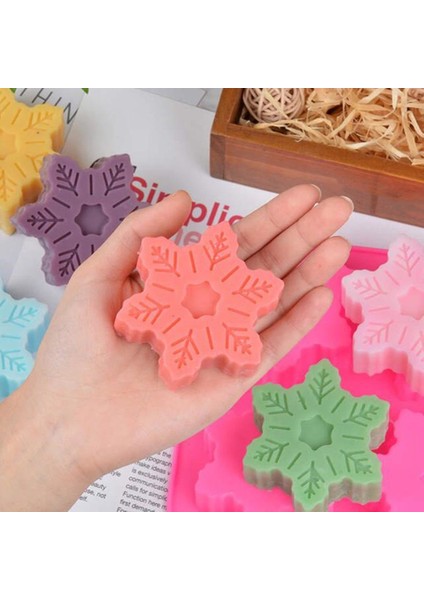 Mor Yarım Top Stili Kar Tanesi Çikolata Kalıbı Sabun Silikon Buz Tepsisi Pasta Xmas Noel Kalıbı 6 Boşluk Kendin Yap Fırın Pastacılık Araçları (Yurt Dışından) fırsatları