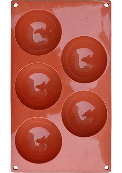 Tuğla Kırmızısı Stili Için Izgara Küçük Yuvarlak Silikon Kek Dıy Şeker Çikolata Kalıp Yuvarlak Şekil Tatlı Yapımı Sabun Kalıbı Mutfak Aksesuarı (Yurt Dışından)