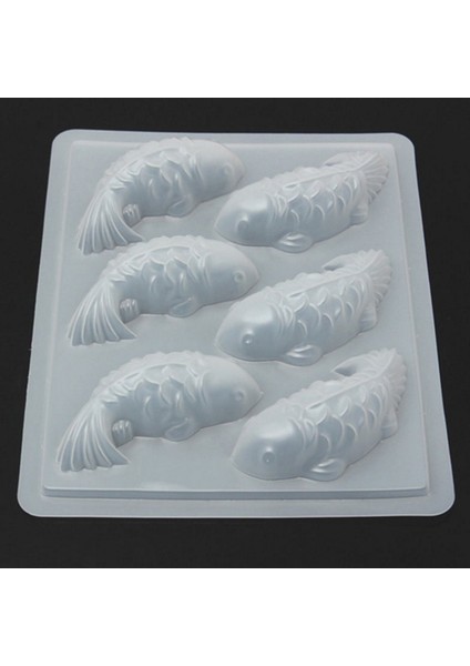 6 Koi Balığı Stili 3D Plastik Balık Kek Çikolata Kalıbı Jöle El Yapımı Şeker Hamuru Kalıbı Dıy Sıcak Pişirme Araçları El Yapımı Sabun Kalıbı Balık Çatal Kuyruk (Yurt Dışından)