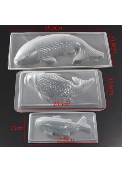 6 Koi Balığı Stili 3D Plastik Balık Kek Çikolata Kalıbı Jöle El Yapımı Şeker Hamuru Kalıbı Dıy Sıcak Pişirme Araçları El Yapımı Sabun Kalıbı Balık Çatal Kuyruk (Yurt Dışından)