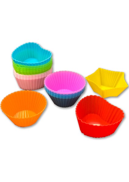 Rastgele Stil Yeni Silikon Cupcake Kalıbı Kalp Kek Muffin Kalıbı Fırın Tepsisi Yapışmaz Isıya Dayanıklı Yeniden Kullanılabilir Silikon Kek Kalıpları Şeker Dıy (Yurt Dışından) fırsatları
