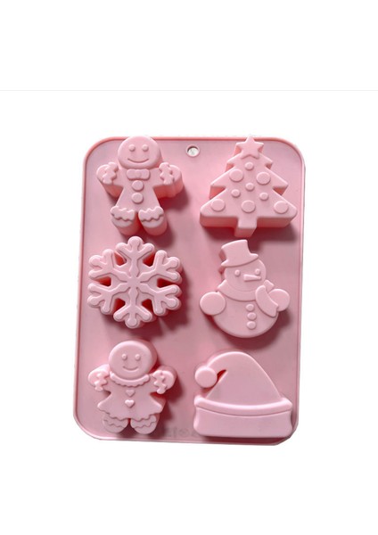 R024 Stili Dıy Pasta Pişirme Süsleme Çikolata Kalıbı Hediye Noel Ağacı Kar Tanecikleri Noel Baba Kar Adam Çoraplar Noel Serisi Silikon Kalıp (Yurt Dışından)