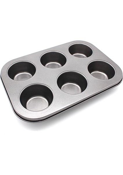 6 Delik 01 Tarzı Delikli Yapışmaz Yuvarlak Cupcake Tepsi Muffin Kalıbı Cupcake Kalıbı Muffin Tepsi Karbon Çelik Fırın Tepsisi Puding Fırını Bisküvi Tepsi (Yurt Dışından)