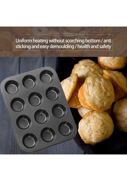6 Delik 01 Tarzı Delikli Yapışmaz Yuvarlak Cupcake Tepsi Muffin Kalıbı Cupcake Kalıbı Muffin Tepsi Karbon Çelik Fırın Tepsisi Puding Fırını Bisküvi Tepsi (Yurt Dışından)