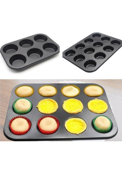 6 Delik 01 Tarzı Delikli Yapışmaz Yuvarlak Cupcake Tepsi Muffin Kalıbı Cupcake Kalıbı Muffin Tepsi Karbon Çelik Fırın Tepsisi Puding Fırını Bisküvi Tepsi (Yurt Dışından)