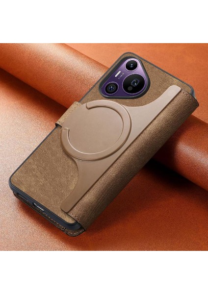 Huawei Pura 70 Pro Mıknatıs Koruyucu Malzeme Için Flip Case Cüzdan Kart (Yurt Dışından)