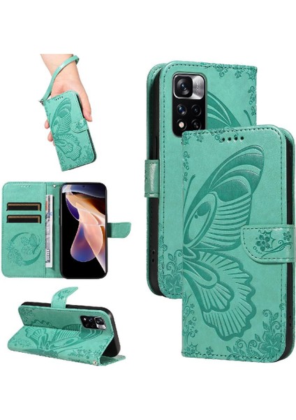 Xiaomi Redmi Not 11 Pro 4g Için Flip Case/5g Yüksek Kaliteli Deri Kabartmalı (Yurt Dışından)