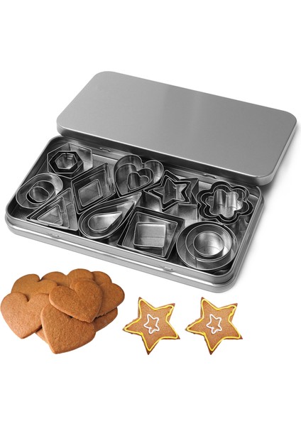 30 Adet Set Stili Küçük Paslanmaz Çelik Kalıp Kalp Yıldız Çiçek Geometrik Şekil Kurabiye Kesicileri Mutfak Fondan Bisküvi Hamur Işleri (Yurt Dışından) fiyatları