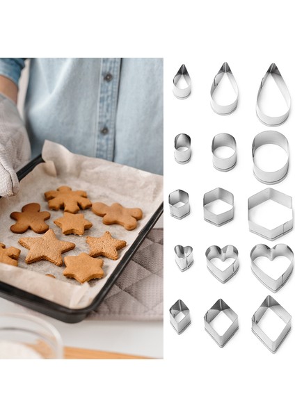 30 Adet Set Stili Küçük Paslanmaz Çelik Kalıp Kalp Yıldız Çiçek Geometrik Şekil Kurabiye Kesicileri Mutfak Fondan Bisküvi Hamur Işleri (Yurt Dışından) indirimleri