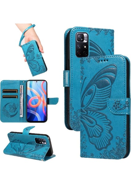 Xiaomi Redmi Not 11T Için Flip Case Kredi Kartı ile Yüksek Kaliteli Deri (Yurt Dışından)