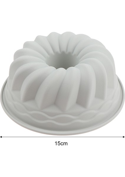 15CM Bir Stil Büyük Spiral Şekilli Gıda Kalitesi Silikon Bundt Kek Tatlı Kalıbı Pan 3D Dalgalı Kek Kalıbı Form Ekmek Fırın Dıy Pişirme Araçları (Yurt Dışından)