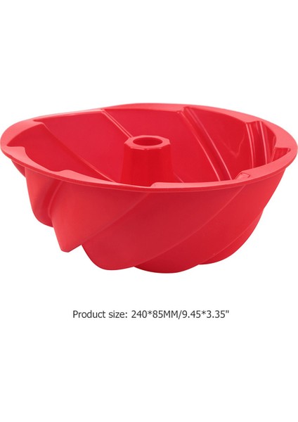 15CM Bir Stil Büyük Spiral Şekilli Gıda Kalitesi Silikon Bundt Kek Tatlı Kalıbı Pan 3D Dalgalı Kek Kalıbı Form Ekmek Fırın Dıy Pişirme Araçları (Yurt Dışından)