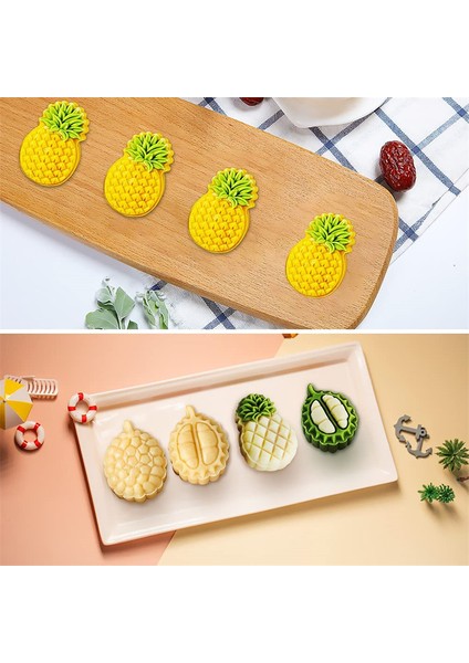50 gr Ananas Tarzı 3D Karikatür Meyve Şekilli Silikon Kalıp Durian Ananas Kedi Pati Kabuk Kendin Yap Sabun Çikolata Kek Dondurma Kalıbı Çin Hamuru (Yurt Dışından)