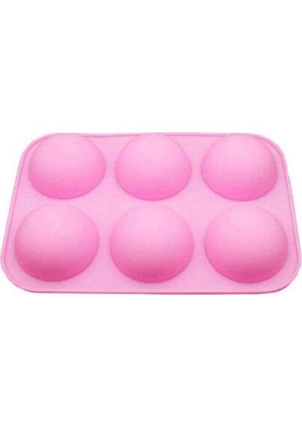 Pembe Tarzı Yarım Küre Silikon Pasta Kalıpları Fırın Kalıp Kek Süsleme Araçları Puding Jöle Çikolata Pasta Kalıbı Top Bisküvi Pişirme Kalıbı (Yurt Dışından)