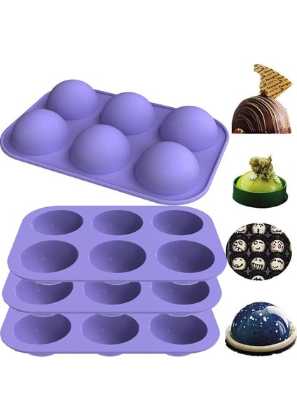 Pembe Tarzı Yarım Küre Silikon Pasta Kalıpları Fırın Kalıp Kek Süsleme Araçları Puding Jöle Çikolata Pasta Kalıbı Top Bisküvi Pişirme Kalıbı (Yurt Dışından) fiyatları