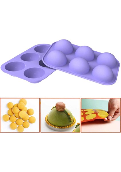 Pembe Tarzı Yarım Küre Silikon Pasta Kalıpları Fırın Kalıp Kek Süsleme Araçları Puding Jöle Çikolata Pasta Kalıbı Top Bisküvi Pişirme Kalıbı (Yurt Dışından) fırsatları