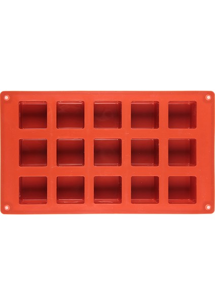 Tuğla Kırmızısı Stili 15 Boşluklu Kare Şekilli 3D Silikon Kalıplar Kek Dekorasyon Araçları Fırınlama Jöle Muhallebi Kalıpları Rubik Küpü Kek (Yurt Dışından) modelleri