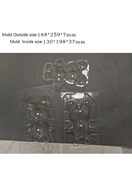 Stil C Stili Büyük Boy 3D Sevimli Bebek Ayı Silikon Mousse Kalıbı Yaratıcı Kırılabilir Çikolata Kalıbı Pasta Dekorasyon Araçları Fırın Aksesuarları (Yurt Dışından) indirimleri