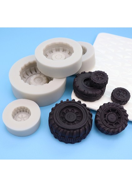 No.4 Tarzı 1 Adet Kendin Yap Tekerlek Silikon Kalıplar Fondan Pasta Süsleme Araçları Silikon Kalıplar Çikolata Pişirme Araçları Kekler Için Gumpaste Form (Yurt Dışından)