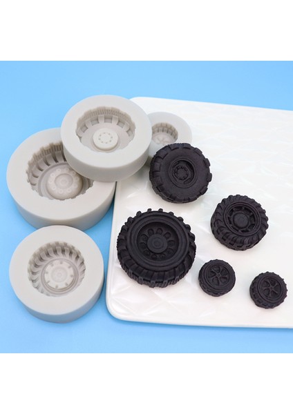 No.4 Tarzı 1 Adet Kendin Yap Tekerlek Silikon Kalıplar Fondan Pasta Süsleme Araçları Silikon Kalıplar Çikolata Pişirme Araçları Kekler Için Gumpaste Form (Yurt Dışından)