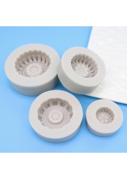 No.4 Tarzı 1 Adet Kendin Yap Tekerlek Silikon Kalıplar Fondan Pasta Süsleme Araçları Silikon Kalıplar Çikolata Pişirme Araçları Kekler Için Gumpaste Form (Yurt Dışından)