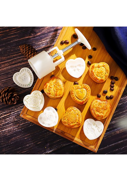 No.5 Tarzı Yuvarlak Kare Çiçek Ayçiçek Kalıp Seti Mung Bean Cake Mooncake Kalıp Çeşitli Elle Sıkılmış Ayçiçek Kalıp Süsleme Aracı (Yurt Dışından) modelleri